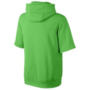 เสื้อสเวตเชิ้ตมีฮู้ดสีเขียวสำหรับผู้ชาย ทรงปกติ สีพื้น ผ้าฝ้ายฟลีซ แขนสั้น มีกระเป๋า เหมาะสำหรับใส่ในฤดูใบไม้ร่วง - Product Image 5