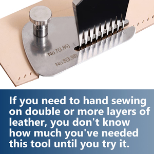 Piastra di supporto per punzone da cucito in pelle, Strumento per punzone da cucito in pelle, Accessori per utensili da lavoro artigianali in pelle - Product Image 4