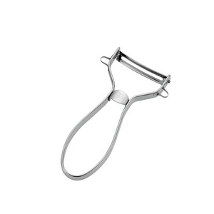 Pelador de frutas y verduras de acero inoxidable ultra afilado con cuchilla curva, pelador rápido de grado profesional de alta velocidad, de grado - Product Image 1