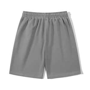 Shorts Bermuda en Coton Noir Uni pour Homme avec Cordon de Serrage à la Taille, Style Décontracté, Taille Mi-Haute, Tissu Tricoté Respirant - Product Image 4