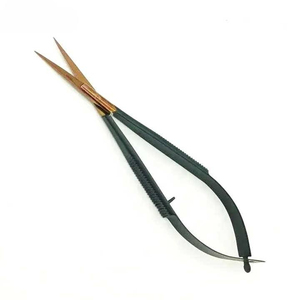 Ciseaux à ressort professionnels en acier inoxydable de haute précision à lame courbée, manche en acier, logo personnalisé, pour manucure et cuticules - Prix de gros - Product Image 5