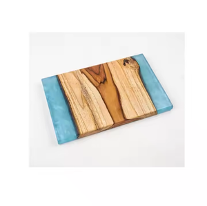 Planche à découper en bois et résine Golden Sparkle Design en résine époxy Blocs à découper faits à la main Planche à découper - Product Image 6