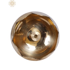 2 Brass Flower Design Deepak <b>Oil</b> <b>Lamps</b> & Accessories Price Per Pair - Product Image 3