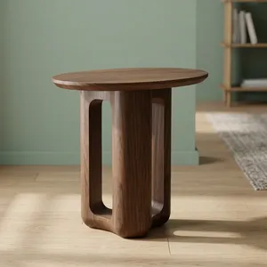 Table basse ronde en bois moderne, minimaliste, faite à la main SUNWOODD EXPO, meubles de salon - Product Image 3