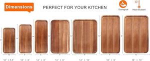 Plateau de service en bois fait main au design tendance, avec un artisanat artistique, pour une dégustation de luxe et la décoration de la maison - Product Image 2
