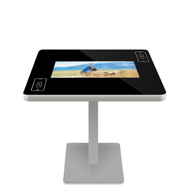 21.5 Inch ODM OEM Interactive Touch Screen LCD Advertising Display Touch Table With Wireless Phone Charging