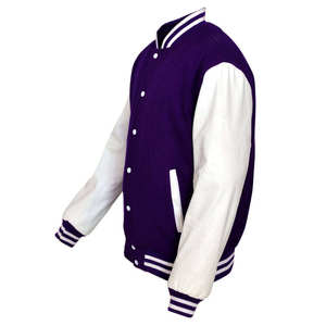 Custom Baseball Varsity Jacket Men's Cotton Letterman <b>Coat</b> Embroidered Team Uniform Snap Button Private Label Bulk Purchase - Product Image 5