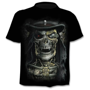 เสื้อยืดผู้ชายทรงใหญ่พิเศษ ผ้าหนา พิมพ์ลายทั้งตัว คอเสื้อหนา พร้อมโลโก้ DTG สไตล์วินเทจ - Product Image 2