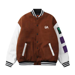 Men's Casual Stand Collar <b>Letterman</b> <b>Jacket</b> with Customized Logo Winter Design - Product Image 1