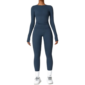 Offre Spéciale – Ensemble de Yoga Solide pour Femme : Leggings de Sport Taille Haute Ajustés, Séchage Rapide, Qualité Supérieure, Idéal pour l'Entraînement et le Fitness - Product Image 3