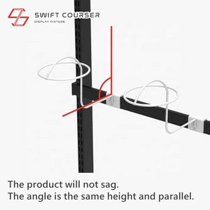 Soportes de casco de metal cromado Barra colgante con recubrimiento en polvo Estante de exhibición y almacenamiento - Product Image 5
