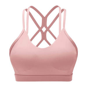 Soutien-gorge de sport pour femme, couleur unie, grande taille, léger, respirant, maintien élevé, extensible dans quatre directions, sans coutures, pour yoga, gym et entraînement - Product Image 3