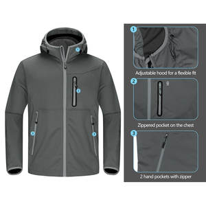 Chaqueta Softshell de Invierno para Hombre, Impermeable, Transpirable, Cortavientos, Térmica, con Capucha, para Deportes de Nieve y Esquí - Product Image 4