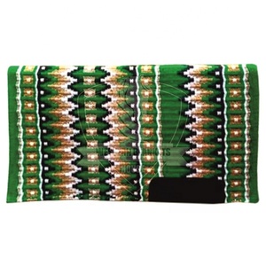 Almohadilla de sillín de lana de Nueva Zelanda Premium con parche de cuero aceitoso Arnés DD Estilo occidental Fieltro Algodón 100% Lana 100% Algodón - Product Image 1