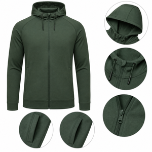 Veste d'entraînement légère à fermeture éclair intégrale avec empiècements contrastants en polyester haute performance, usine de vêtements d'extérieur OEM ODM - Product Image 6