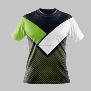 Vente en gros T-shirts unisexes de sport Logo personnalisé imprimé OEM Sublimation Qualité Motif solide Personnalisé & Design unique - Product Image 3