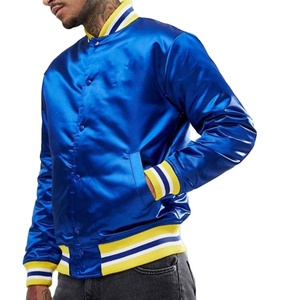 Blouson universitaire en satin tendance, OEM, haute qualité, personnalisé, col montant, boutonné, séchage rapide, style mode unique, en promotion - Product Image 5