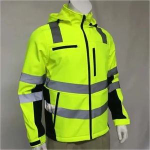 เสื้อแจ็คเก็ตนิรภัยสะท้อนแสงแบบปรับแต่งได้ ผลิตจากโพลีเอสเตอร์ 100% มาตรฐาน ANSI Class 1 กันน้ำ ป้องกันอันตรายอเนกประสงค์ สำหรับงานรักษาความปลอดภัย - Product Image 3