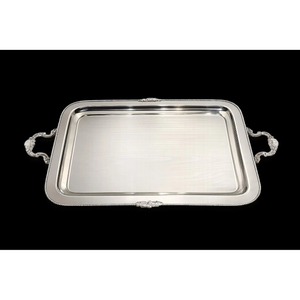 Plateau de service rectangulaire en acier inoxydable, design simple, très vendu, pour la maison, la cuisine et les restaurants. - Product Image 4