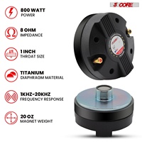 Haut-parleur de compression 5 cœurs 1 pouce, tweeter à pavillon PA, audio professionnel 800W, bobine vocale 1,75 pouces, aimant 20 oz, 8 ohms