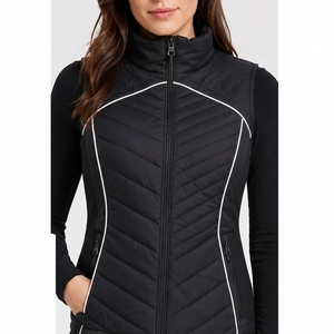 Fabric Warm Construction Comfortable Winter Daily Wear OEM <b>Women</b> Puffer Vest Lightweight Insulated <b>Waistcoat</b> Durable Quilted - Product Image 6