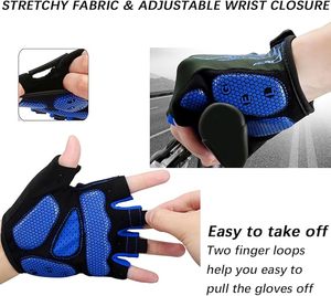 Gants de cyclisme pour hommes/femmes, gants de vélo à demi-doigts pour le cyclisme/l'haltérophilie/la gym/la moto/le canoë - Product Image 4