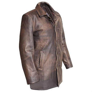 Abrigo Largo de Cuero Premium para Hombre, Estilo Gabardina, Cálido para Invierno, Transpirable, Ecológico, de Cuero Genuino, Hecho a Medida 2026 - Product Image 4