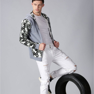 เสื้อฮู้ดลายพรางผู้ชาย ทรงปกติ ซิปหน้า สวมใส่สบายๆ สำหรับฤดูใบไม้ร่วง ผ้าเฟรนช์เทอร์รี่ถัก - Product Image 1