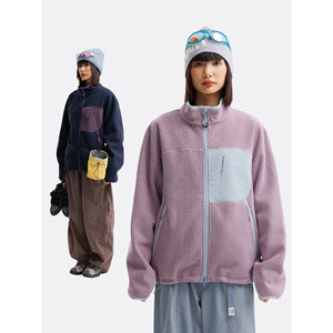 Tech-Active Garment Dyed Winter <b>Thermal</b> <b>Fleece</b> Jacket Loose-Fit Stand Collar Long-Sleeve Knit Top Size XL - Product Image 2