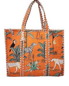 Sac fourre-tout en coton matelassé de grande capacité, durable, réutilisable, écologique, doux, rembourré, fermeture éclair, pour le shopping, les voyages, le transport quotidien - Product Image 1