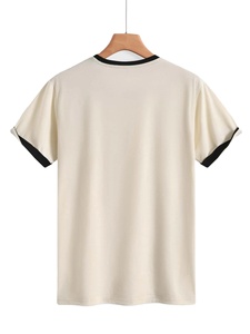 Camiseta de Manga Corta para Hombre 2023, Cuello Redondo, Estilo Casual, Transpirable, con Contraste de Color, para Verano - Product Image 5