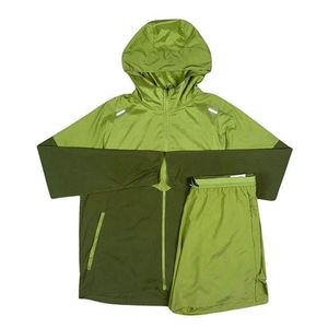 Conjunto de Chaqueta Cortavientos con Capucha para Hombre, Diseño Color Block, Transpirable, de Secado Rápido, Deportivo, de Dos Piezas con Cierre, Informal, para Primavera - Product Image 6