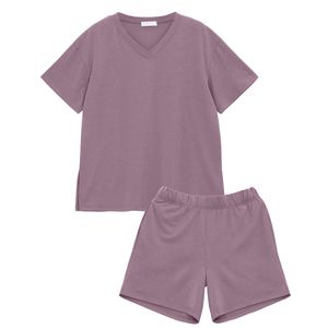 Conjunto Casual de Verano para Mujer, 2 Piezas, Camiseta y Pantalones Cortos, Algodón Suave, Conjunto Combinado, Venta al Por Mayor, OEM, Transpirable, Ecológico - Product Image 1