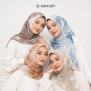 Shouqin Embun - Pañuelo Cuadrado Elegante con Estampado Floral Antiarrugas, Corte Láser, Hiyab para Mujeres Musulmanas, Venta al por Mayor - Product Image 1