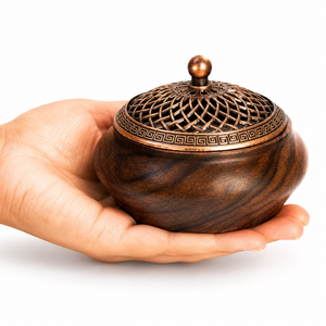 Quemador de Incienso Metálico Personalizado de Alta Calidad, Fragancia de Sándalo, Aroma a Té, Lavanda, Ecológico, Hecho a Mano, Duradero - Product Image 2