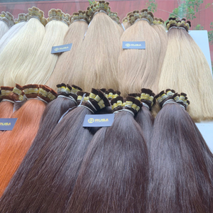 Cabello Humano Virgen Vietnamita Rusahair al por Mayor, Rubio Liso, Cutícula Alineada, Súper Doble Trama, Sin Permanente, Extensiones - Product Image 3