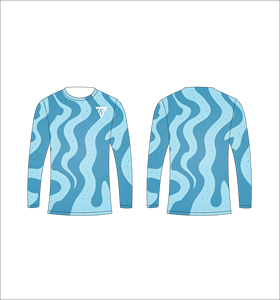 T-shirt à manches longues pour homme, bleu clair et rose, motif psychédélique rétro, col rond, décontracté, streetwear, hauts pour la gym et l'entraînement - Product Image 4