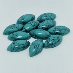 Piedra Preciosa Suelta de Howlite Turquesa en Forma de Marquesa para Diseñadores de Joyas, Fabricación de Anillos y Colgantes, Artesanía Hecha a Mano, Suministro al por Mayor - Product Image 1