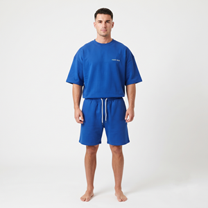 Ensembles de shorts et survêtements amples en coton pour hommes – Collection été – Vente en gros – 2 pièces - Product Image 1