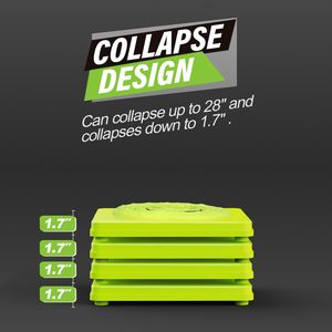 CITICITY 28" Lime Green Collapsible Pop-up Traffic Cones with Reflective Collar for Road Safety & Traffic <b>Control</b> - Product Image 2