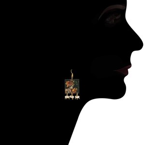 Parure de bijoux I Jewels Navratri : Collier en perles de bois et boucles d'oreilles pour femmes et jeunes filles – Bijoux artisanaux modernes faits à la main - Product Image 5