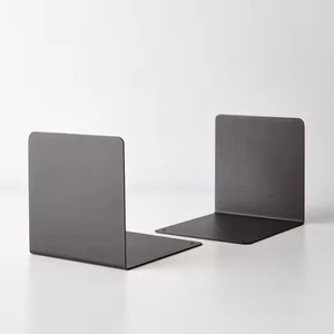 Metal Bookends Heavy Duty Book Holder Non Slip Book Stopper <b>Office</b> Desk <b>Shelf</b> Organizer - Product Image 1