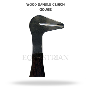 Wood Handle Clinch Gouge Veterinary Tool Horse Hoof Care <b>Shoeing</b> Use - Product Image 2