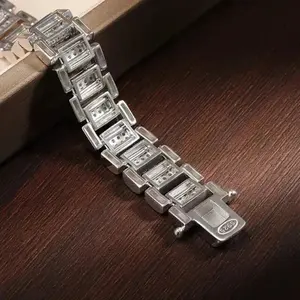 สร้อยข้อมือเทนนิสเด็กประดับเพชรโมอิสซาไนต์แท้ทรงหัวใจ 4.00 กะรัต ชุบทองคำขาว 14K ได้รับการรับรองจากที่สาม คลาสสิก - Product Image 5