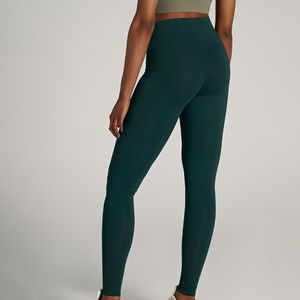 Leggings de yoga taille haute pleine longueur sans couture couleur unie en Spandex et Polyester - Product Image 4