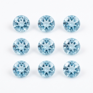 Topacio Azul Natural Facetado Redondo de 6mm, Piedras Preciosas Sueltas Calibradas AAA, Topacio Azul Cielo/Suizo, Precio al por Mayor, Lote a Granel para Joyería - Product Image 2