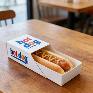 Boîte alimentaire personnalisée pour sandwichs, toasts, frites, hot-dogs à emporter, avec tiroir, séparateur de salade, <span class=keywords><strong>en</strong></span> <span class=keywords><strong>carton</strong></span> jetable - Product Image 4