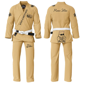 Uniforme de Jiu Jitsu Brasileño de Algodón de Alta Calidad Rosa y Blanco con Logotipo Personalizado de Bana Brothers - Product Image 3