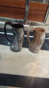 Taza para beber con cuerno de búfalo pulido vikingo de 500ml, mayorista indio, artesanía con estilo Animal para disfrutar de tu bebida favorita - Product Image 2