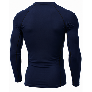 Chemise à manches longues en polyester à séchage rapide pour hommes, bleu marine, pour adultes - Product Image 5